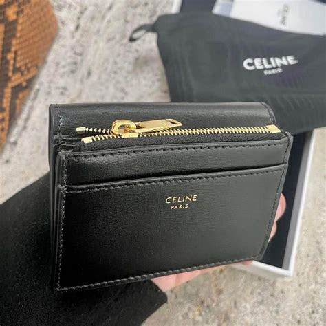 wallet on chain celine triomphe|Celine triomphe compact wallet.